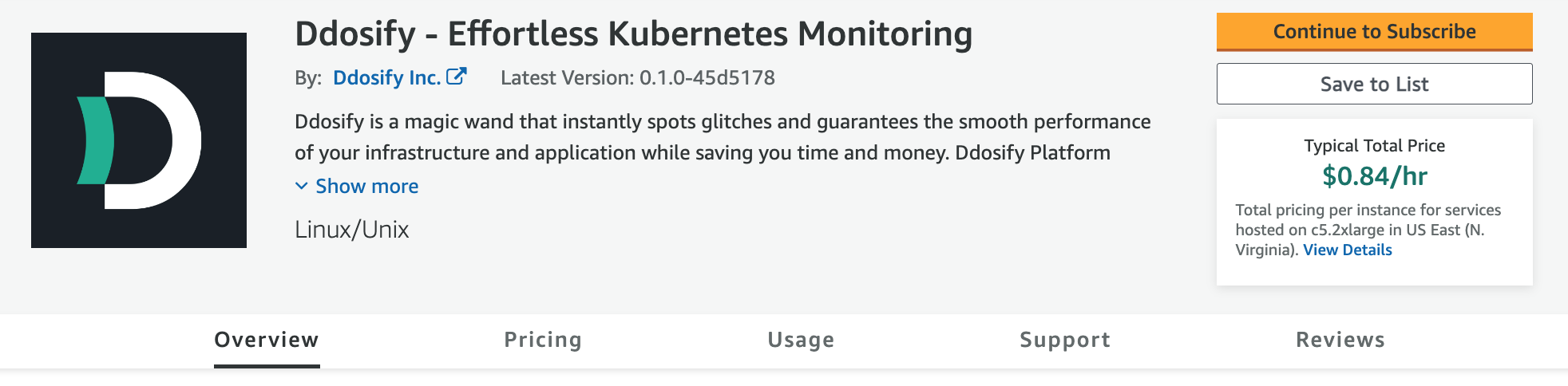Ddosify - Effortless Kubernetes Monitoring AWS Marketplace